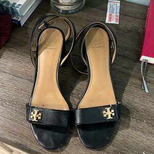 Black Tory Burch dressy sandals